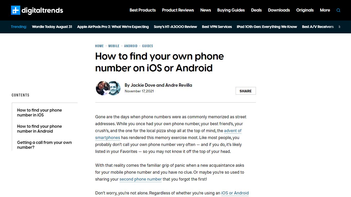How to find your own phone number on iOS or Android